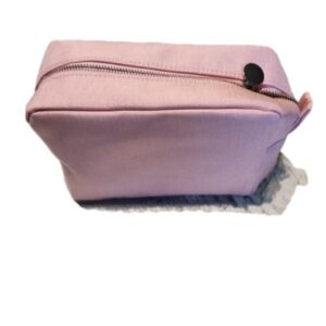 Light Pink Linen Cosmetic Bag
