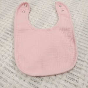 Gause Muslin Pale Pink Bib 11 x 7.25