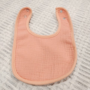 Gause Muslin Coral Bib 11 x 7.25