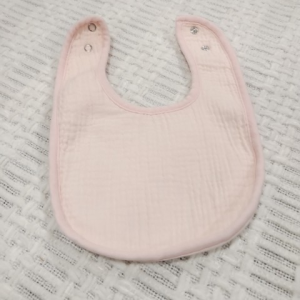 Gause Muslin Pale Pink Bib 11 x 7.25