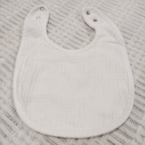 Gause Muslin White Bib 11 x 7.25