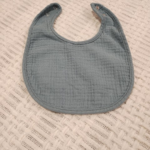 Gause Muslin Blue Green Bib 11 x 7.25