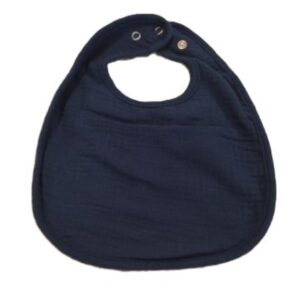 Navy Blue Muslin Bib 8.5 X 10.5 inches