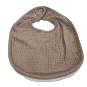 Light Brown Muslin Bib 8.5 X 10.5 inches