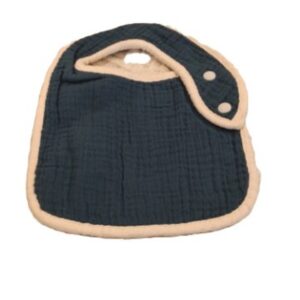 Teal Blue Muslin Bib Square 7.5 x 9.25 inches