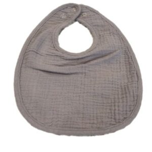 Muslin Dark Gray Bib 11 x 7.25