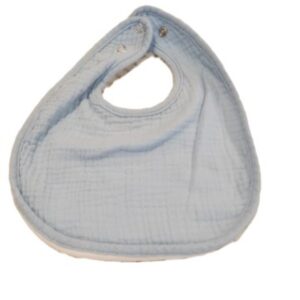 Muslin Light Blue Bib 11 x 7.25