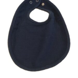 Muslin Navy Blue Bib 11 x 7.25