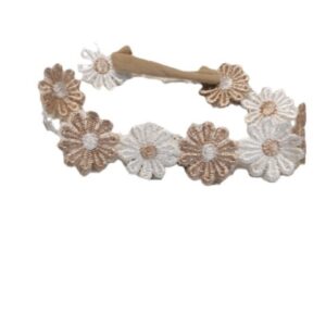 Tan and Cream Daisy Headband