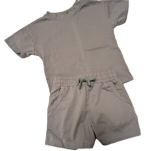 Sage Green French Terry Shirt and Shorts Size 12-18 Months