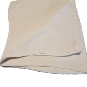 Cream Sweater Knit Blanket 36 X 36 Inches