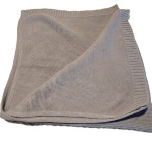 Gray Sweater Knit Blanket 36 X 36 Inches