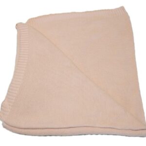 Pale Pink Sweater Knit Blanket 36 X 36 Inches
