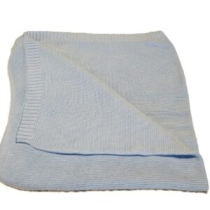 Baby Blue Sweater Knit Blanket 36 X 36 Inches