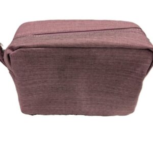 Purple Linen Cosmetic Bag