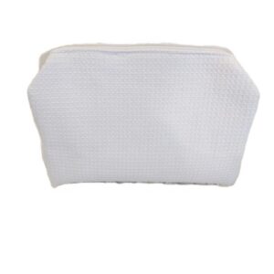 White Waffle Cosmetic Bag