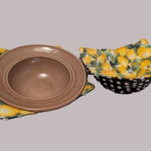 Bowl Cozy Yellow Lemons on White Background Print