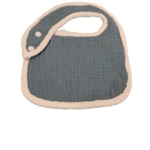 Seafoam Muslin Bib Square 7.5 x 9.25 inches