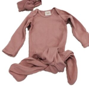 Tieknot Gown with Bow in Raspberry