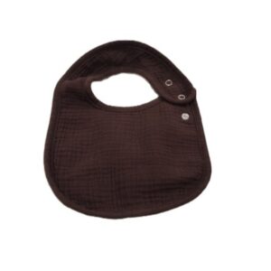 Muslin Bib w/ Neck Strap Dark Brown 7.75 X 6.25 inches