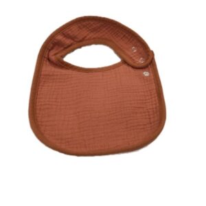 Muslin Bib w/ Neck Strap Rust 7.75 X 6.25 inches