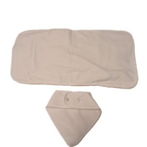 White Cotton Bandana Bib and Burp Cloth Set