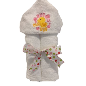 Rub a Dub Dub Hooded Bath Towel in Pink