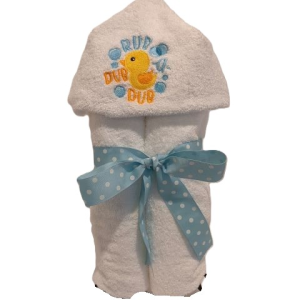 Rub a Dub Dub Hooded Bath Towel in Blue