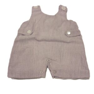 Purple Seersucker Boys Jumper Size 3 Months