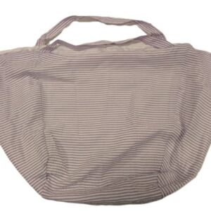 Purple and White Seersucker Large Tote Bag