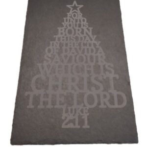 Slate Luke 2:11 Trivet - 12x8