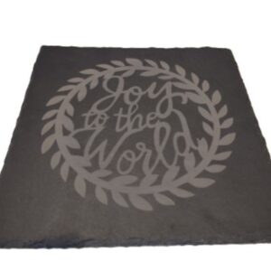 Joy To The World Slate Trivet - 12x12