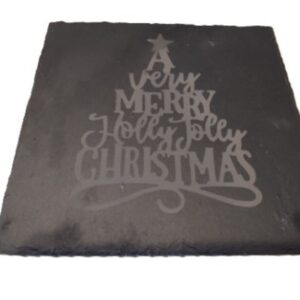 Merry Christmas Slate Trivet - 12x12
