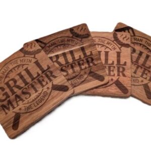 Grill Master Acacia Coasters - Set of Four