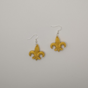 Gold Fleur De Lis Earrings