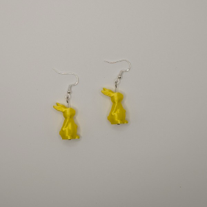 Standing Yellow Bunny Earrings