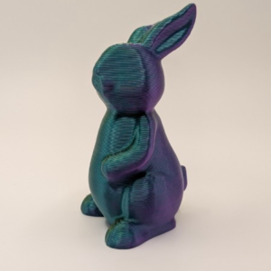 Standing Purple, Green and Gold Bunny-Medium