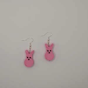 Easter Flat Bunny Earring - Pink