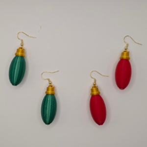Christmas Bulb Ornament Earrings