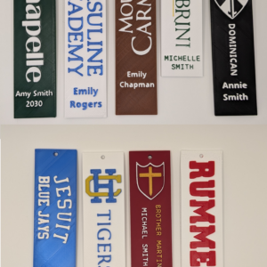 Customized Book Bag Tags for High School