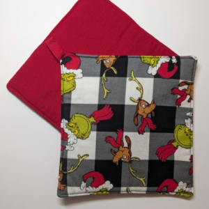 Grinch Buffalo Check - Red Back