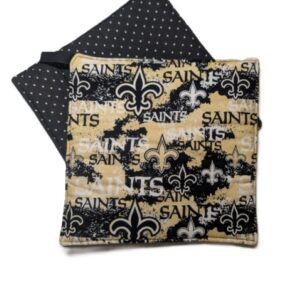 Saints Camo Black and White Polka Dot Back
