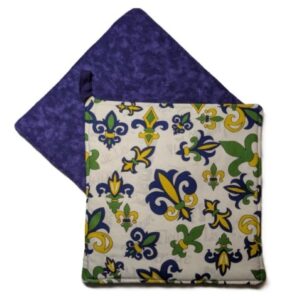 Mardi Gras Fleur de Lis Purple Back
