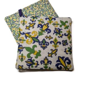 Mardi Gras Fleur de Lis Confetti Back