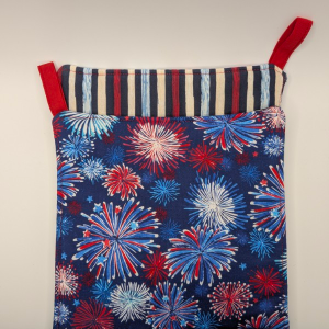Red White and Blue Fireworks Potholder