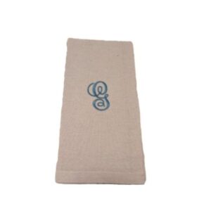 Beige Linen Towel with G Initial